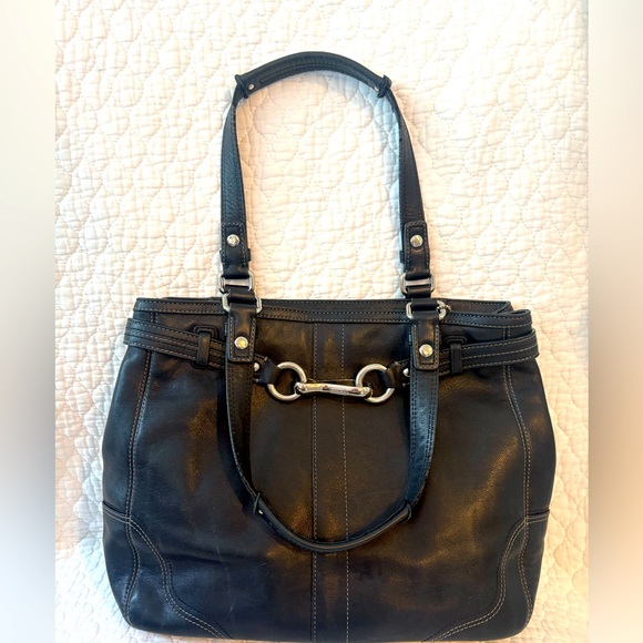 COACH Y2K Hampton Elegant Leather Tote Bag - Picture 1 of 12